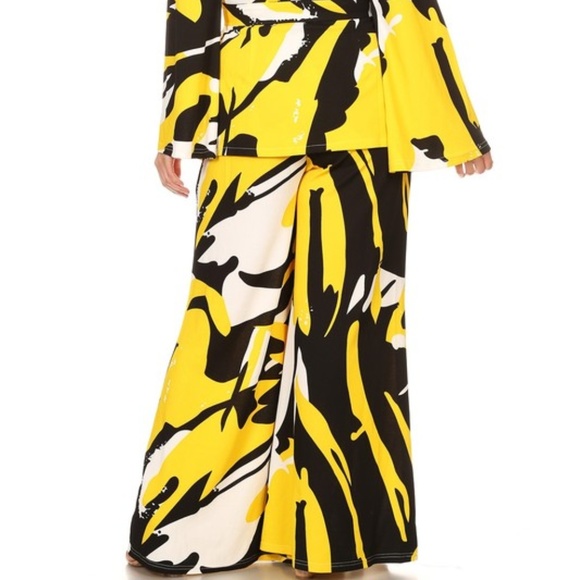 Beautiful YL/Blk plus size pant set *Host pick - Picture 5 of 5